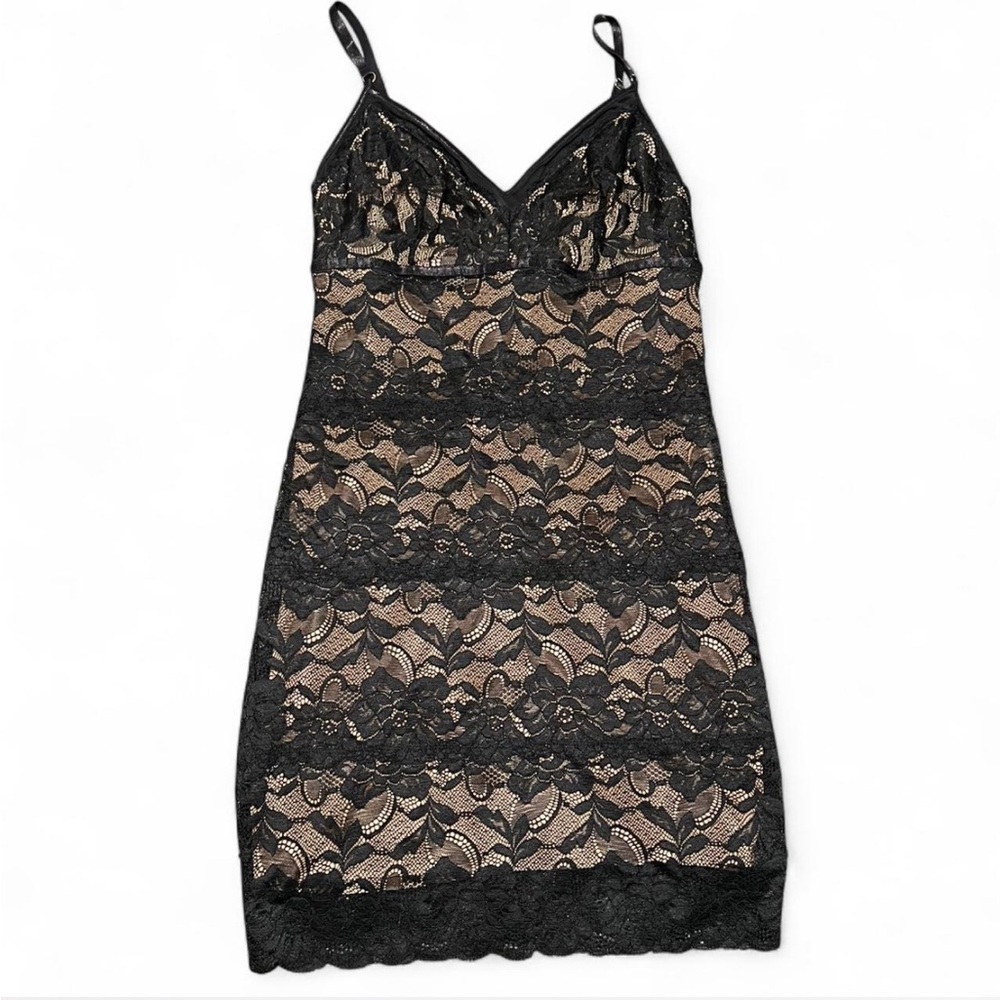 Guess Black and Cream Lace Dress Size S